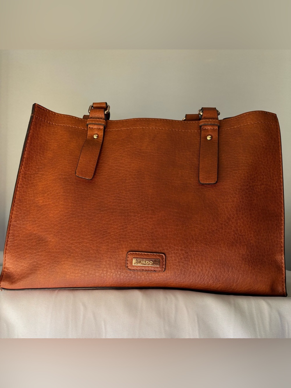 Aldo Brown Leather Tote Bag - Picture 3 of 10